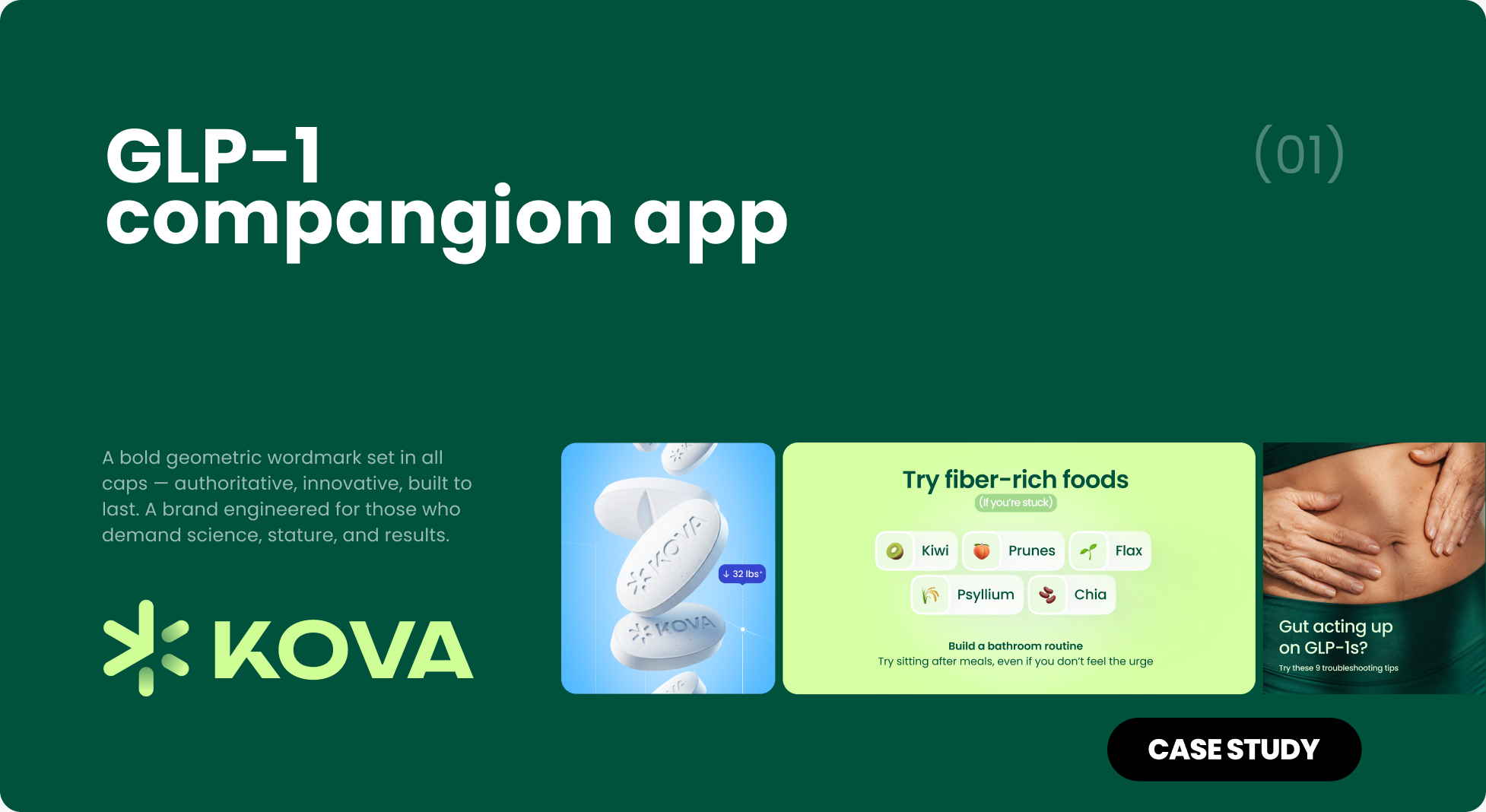 Case 01 — KOVA, GLP-1 companion app